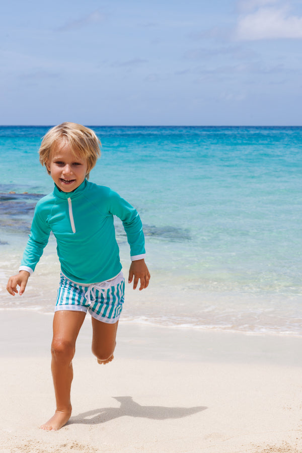 Gouverneur Boxer Aquagreen/White stripe UPF 50+