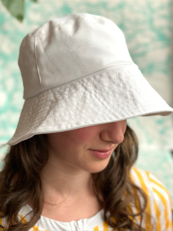 Women white sun protective hat UPF 50+