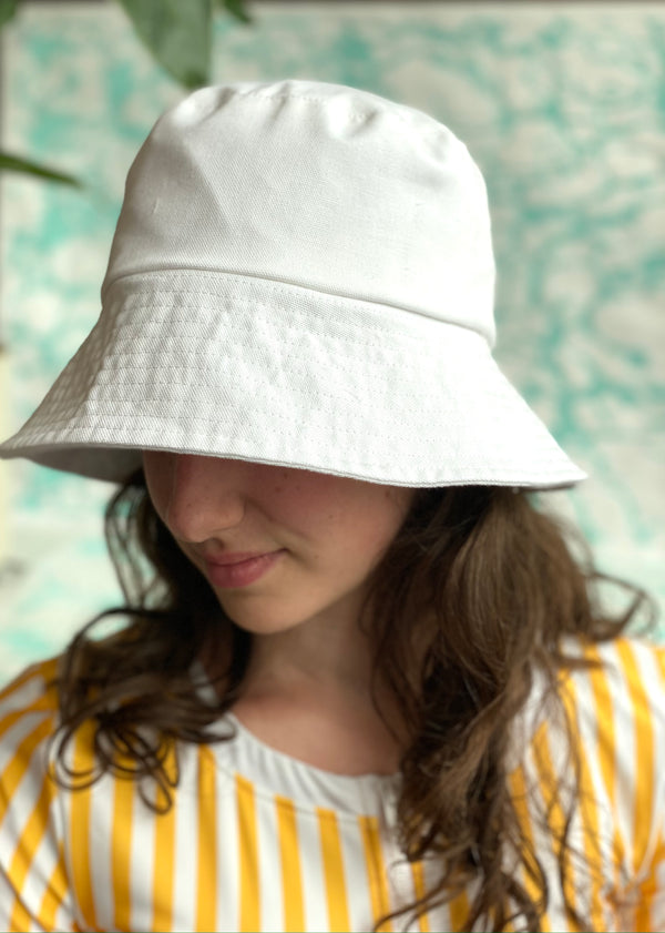 Women white sun protective hat UPF 50+