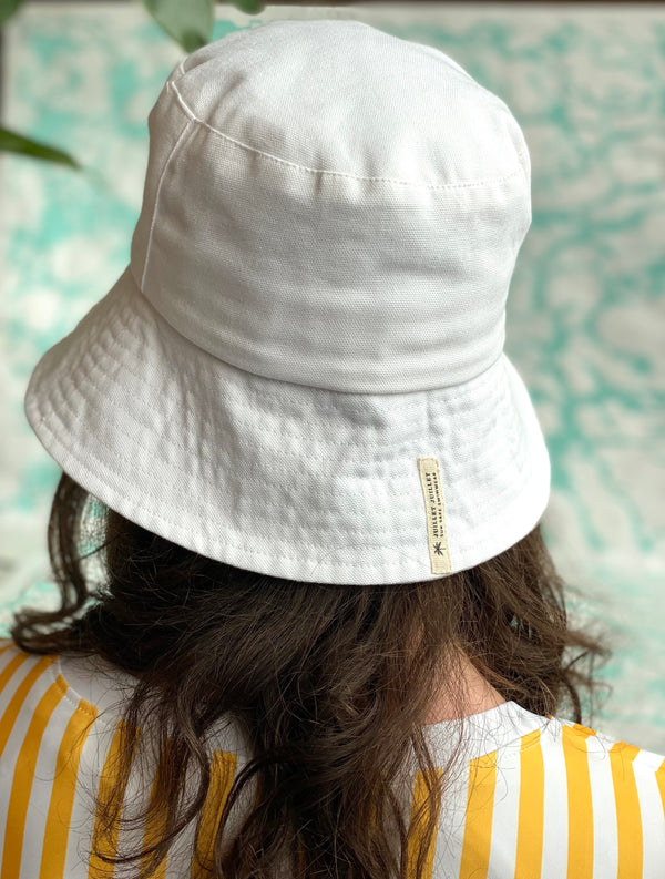 Women white sun protective hat UPF 50+