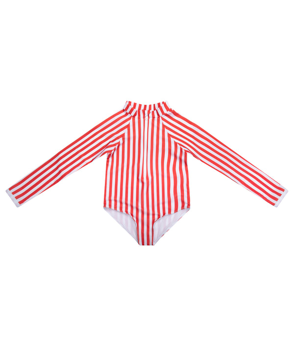 maillot de bian une piece manches longues anti-uv UPF 50+ enfant