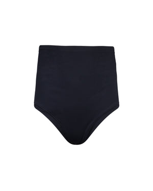 maillot taille haute anti-uv femme noir rainuré