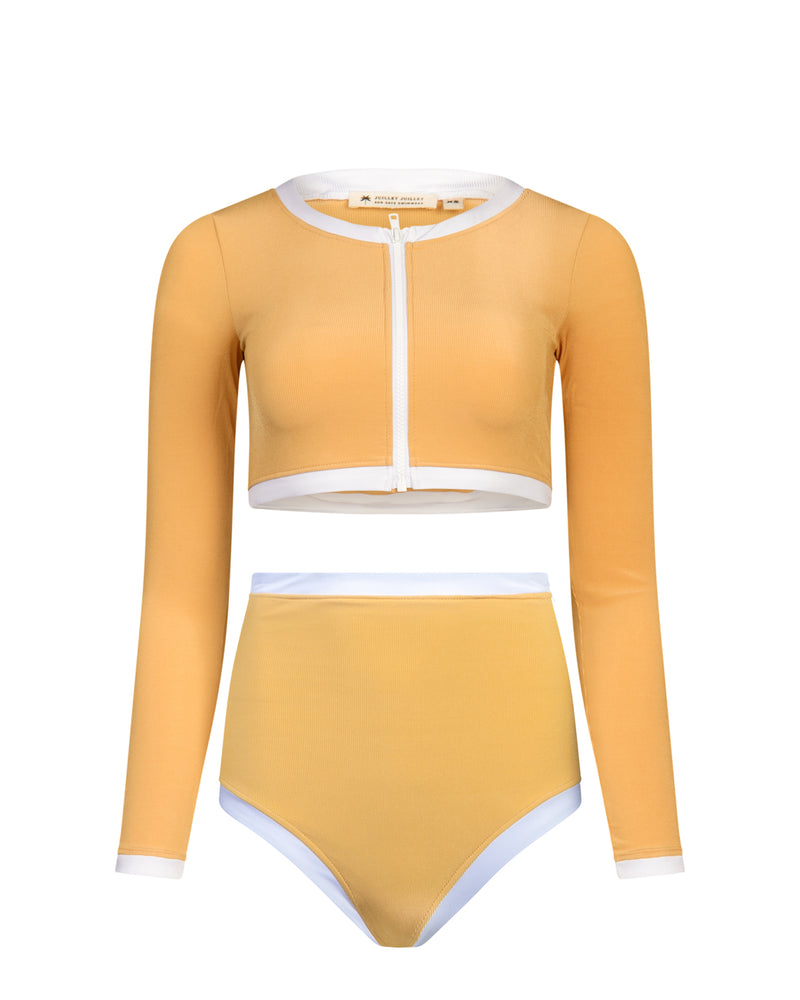 Long sleeve crop top Giulia Sand UPF 50+