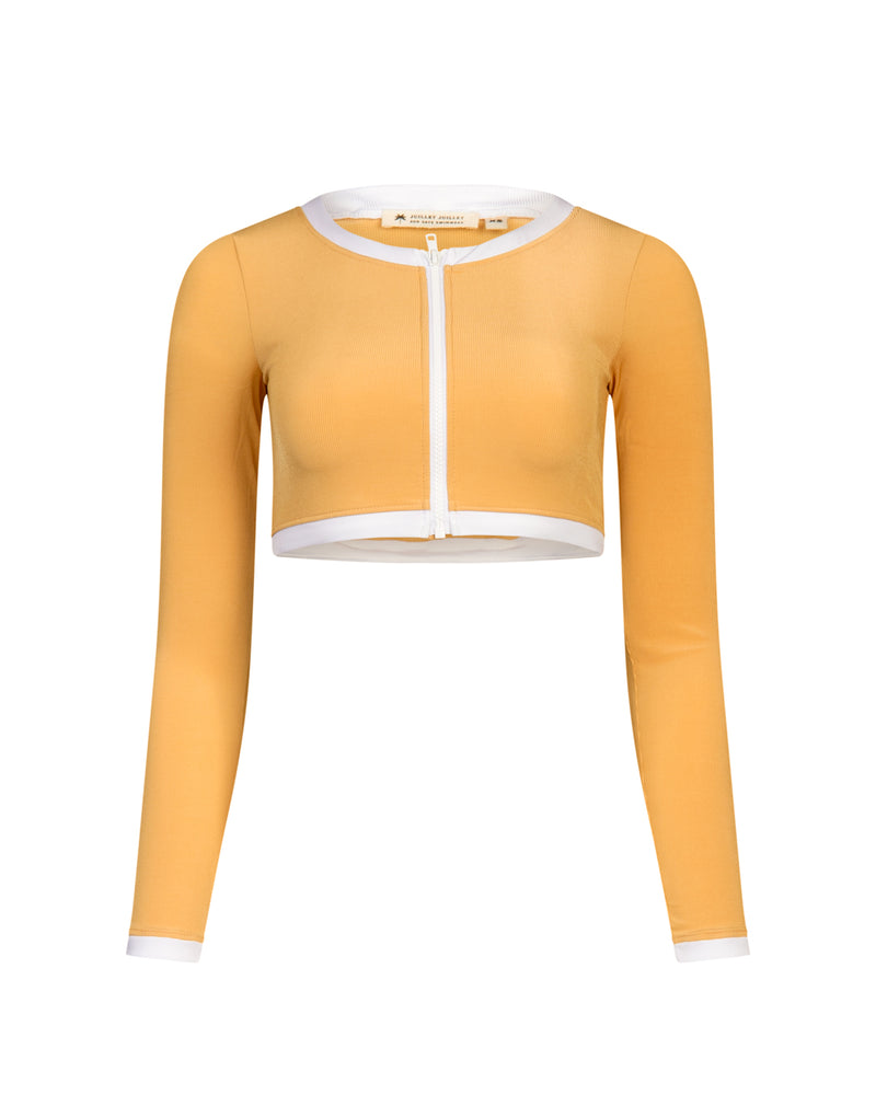 Long sleeve crop top Giulia Sand UPF 50+