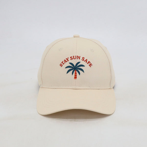 Adult Cotton Baseball Cap Beige | Stay Sun Safe