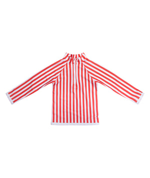 top anti uv manches longues UPF50+ rayures rouges