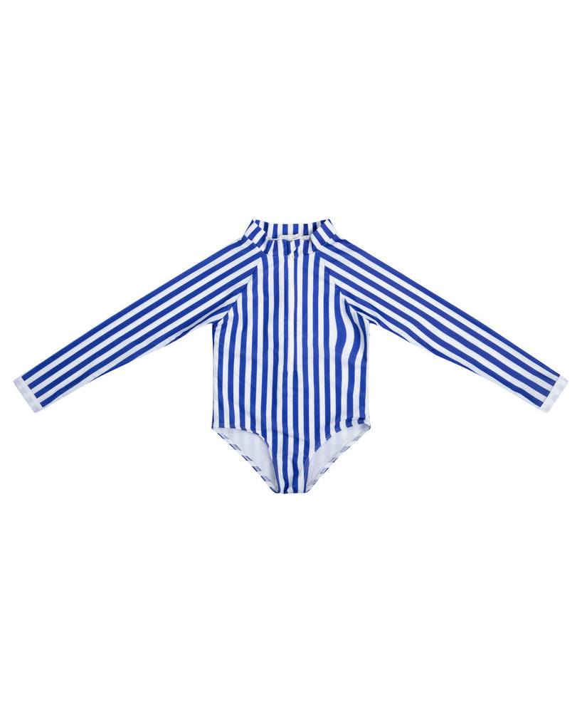 Palombaggia one piece Blue/White stripe UPF 50 +