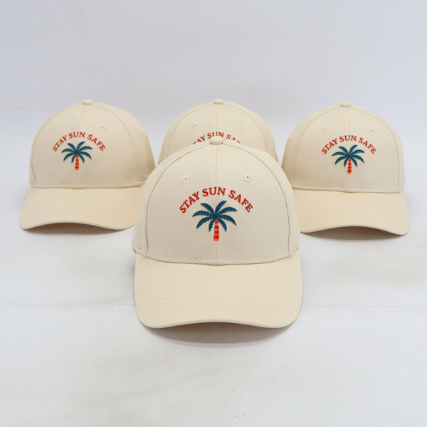 Adult Cotton Baseball Cap Beige | Stay Sun Safe