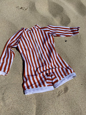 combishort upf 50+ rusty and white sun safe swimwear anti uv swimwear for kids