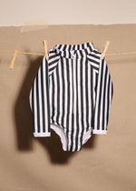 Palombaggia one piece Black/White stripe UPF 50 +