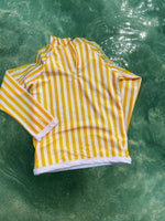 Saline Rashguard Yellow/White stripes UPF 50+