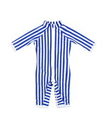Full-leg bodysuit Grand-Galet Blue/White stripe UPF 50+